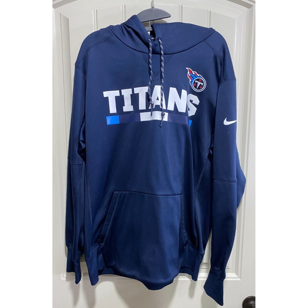 Nike NFL On Field Tennessee Titans Men's Large Dri Fit Pocket Hoodie Sweatshirt